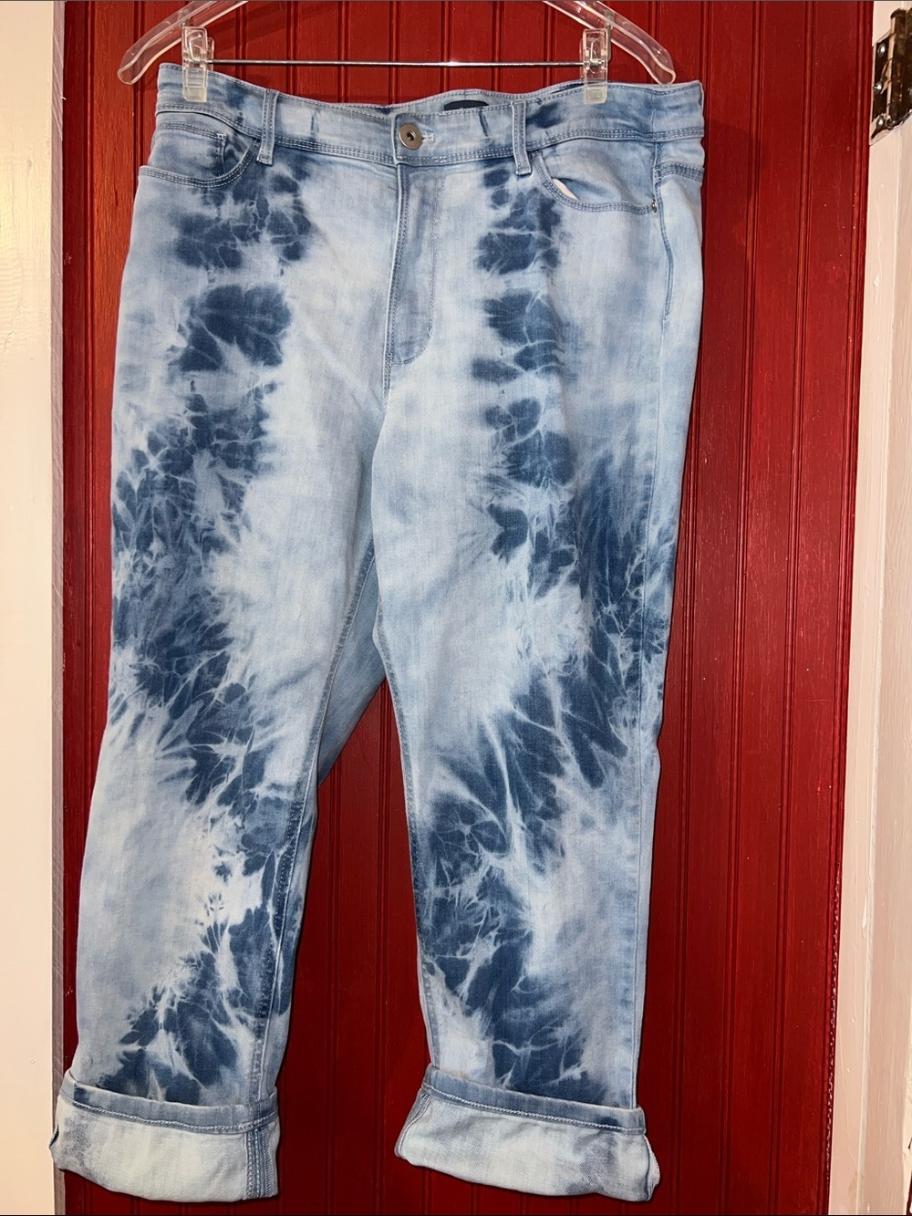 J. Jill Crop Jeans Woman Blue Denim High Rise Island Wash Multi Rolled 14P